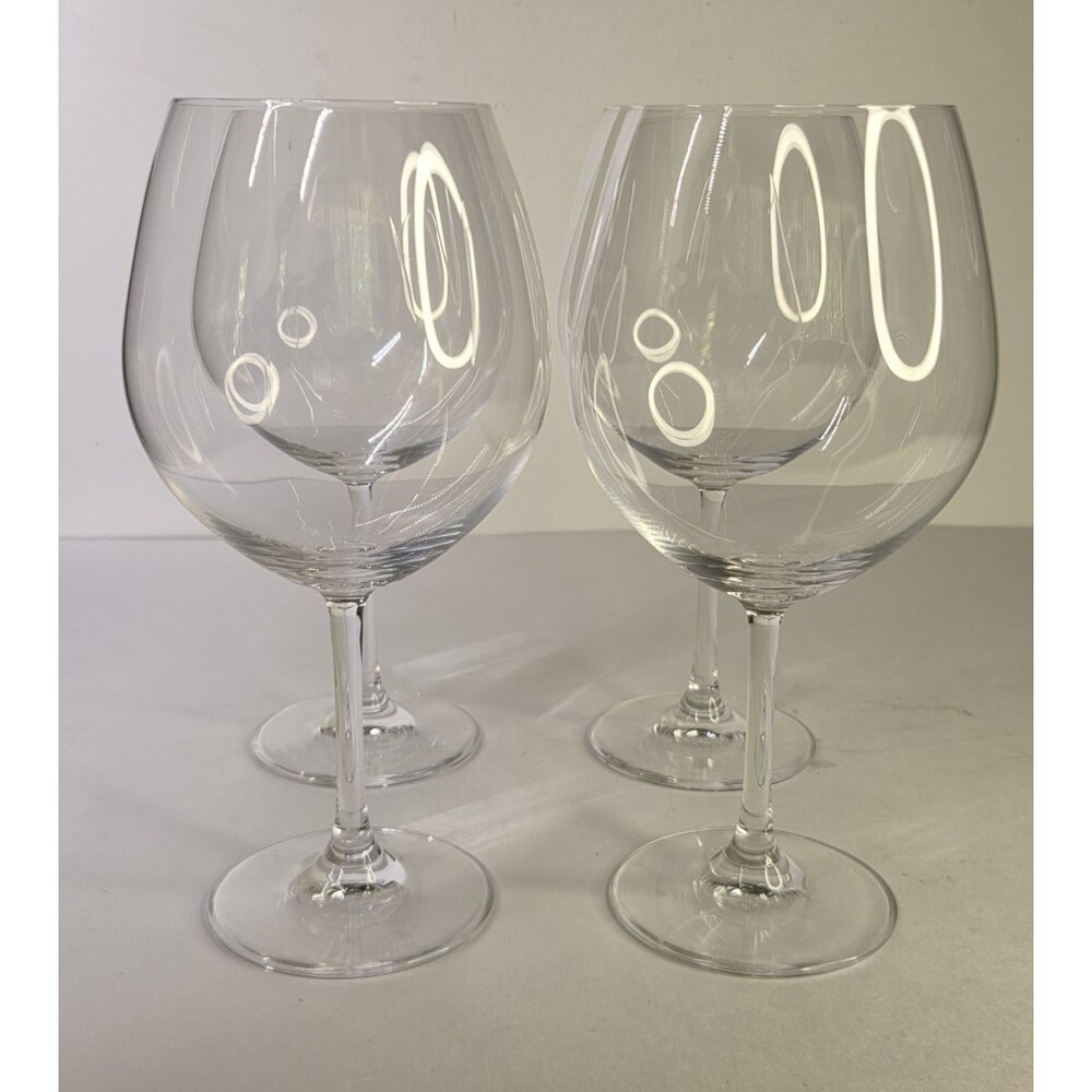 Set Of 4 Vintage Marquis by Waterford Red Wine Glasses Goblets 8.5" Large